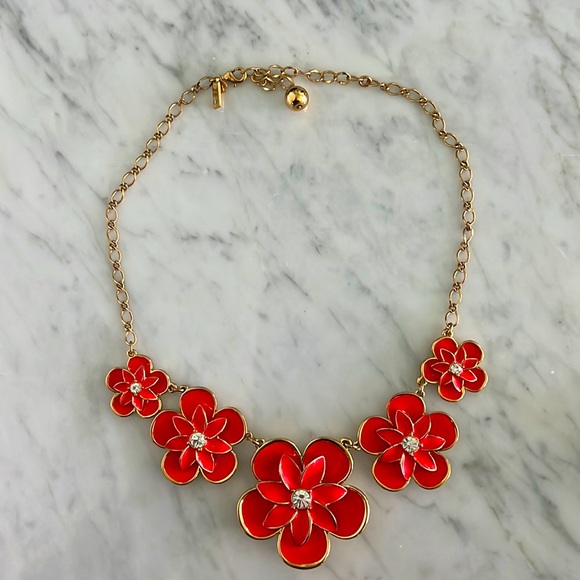 kate spade Jewelry - Red Floral Statement Necklace - Women's Jewelry